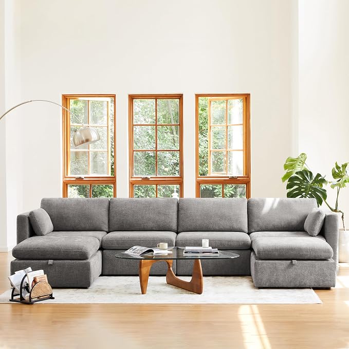 CHITA Oversized Modular Sectional Fabric Sofa Set, Extra Large U Shaped Couch by CHITALIVING