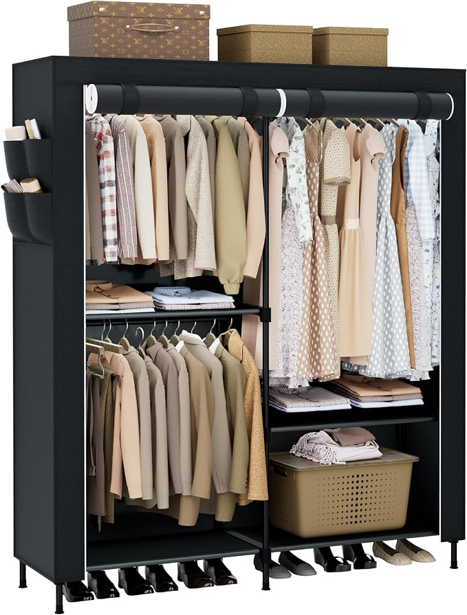 Clothes Rack, Portable Closet, 54.7 Inch Large Capacity Wardrobe Closet by Unknown