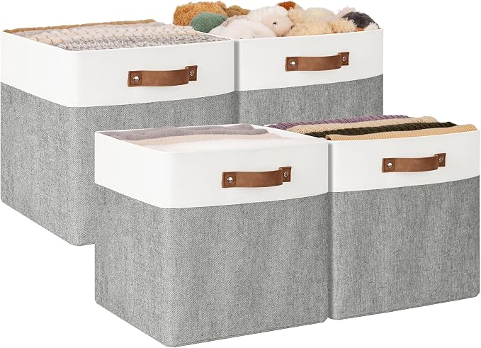 StorageWorks 13x13 Inches Storage Cube, Fabric Storage Bins by StorageWorks