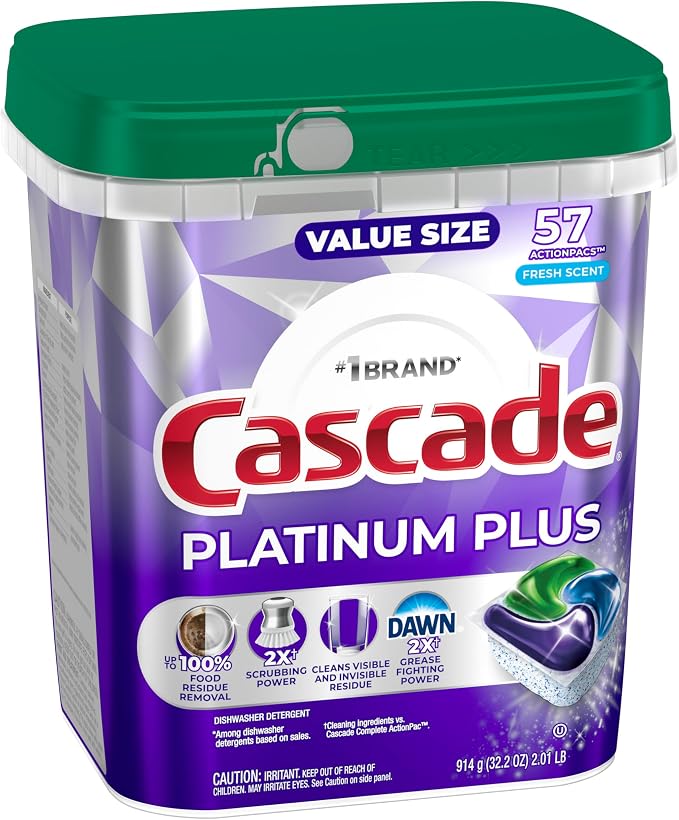Cascade Platinum Plus Dishwasher Pods, Dishwasher Detergent, Dish Detergent Soap - Image 11