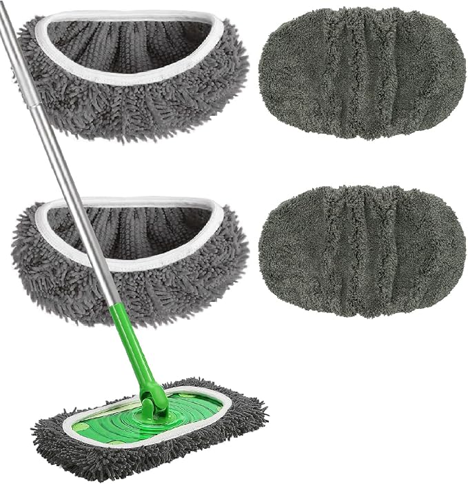 Reusable Microfiber Mop Pads Washable Wet Pads Compatible by Cleanwithoutthehassle