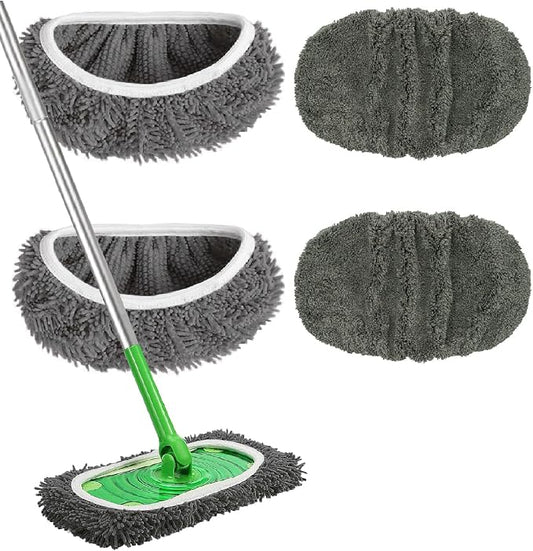 Reusable Microfiber Mop Pads Washable Wet Pads Compatible by Cleanwithoutthehassle