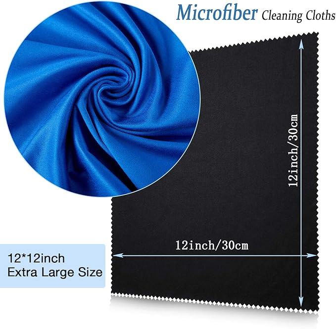 Frienda 12 Pack Large Microfiber Glass Cleaning Cloths 12 x 12 Inch Oversized - Image 2