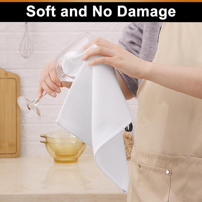 Homaxy 100% Cotton Waffle Weave Dish Cloths - Image 4