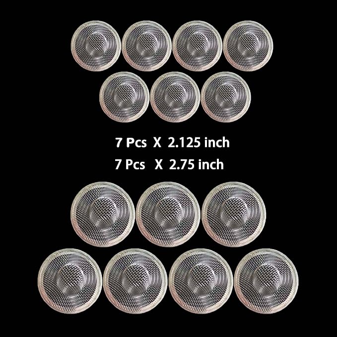 14PCS Drain Mesh Basket, 2.125'' & 2.75" Bathroom Mesh Sink Drain Strainer - Image 6