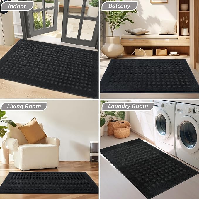 BEQHAUSE Waffle Door Mats Indoor 32"x48", Dog Mat - Image 8