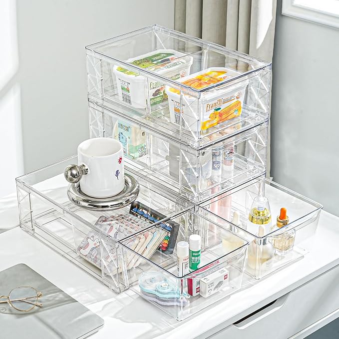 Plastic Drawers Storage, Acrylic Storage Bins - Image 6