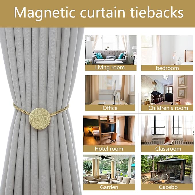 Magnetic Curtain Tiebacks - 12mm Magnetic Tie Backs - Image 7