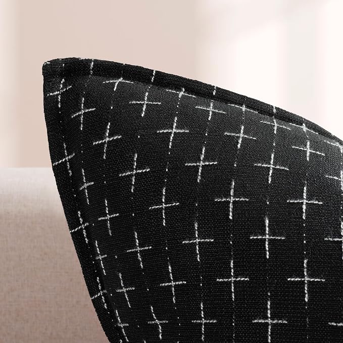 ZWJD 12x20 Pillow Covers Set of 2 Soft Polyester Textured Pillow Covers - Image 2