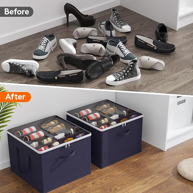Lifewit Shoe Storage Organizer for Closet Fits 12-16 Pairs, Fabric Large Shoe - Image 7