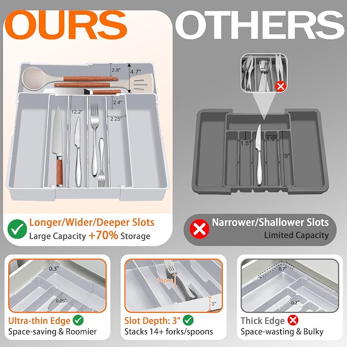 Expandable Large Silverware Organizer - Image 5