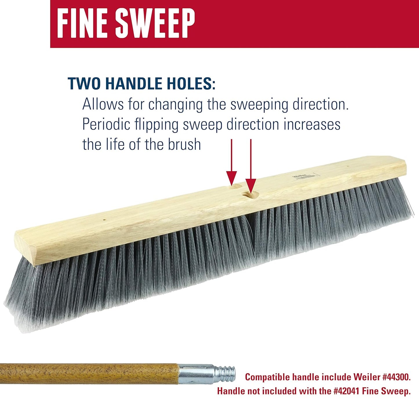 Weiler 70312 10" Bus Brush, Flagged Silver Grey Polystyrene Fill (Pack of 12)