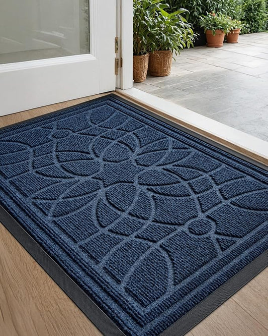 DEXI Front Door Mat Outside Entrance, Heavy Duty Non Slip Low Profile Doormat by DEXI