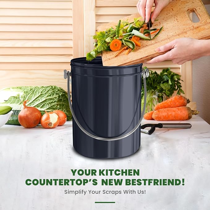 Utopia Kitchen Compost Bin for Kitchen Countertop, 1.3 Gallon Compost Bucket - Image 6