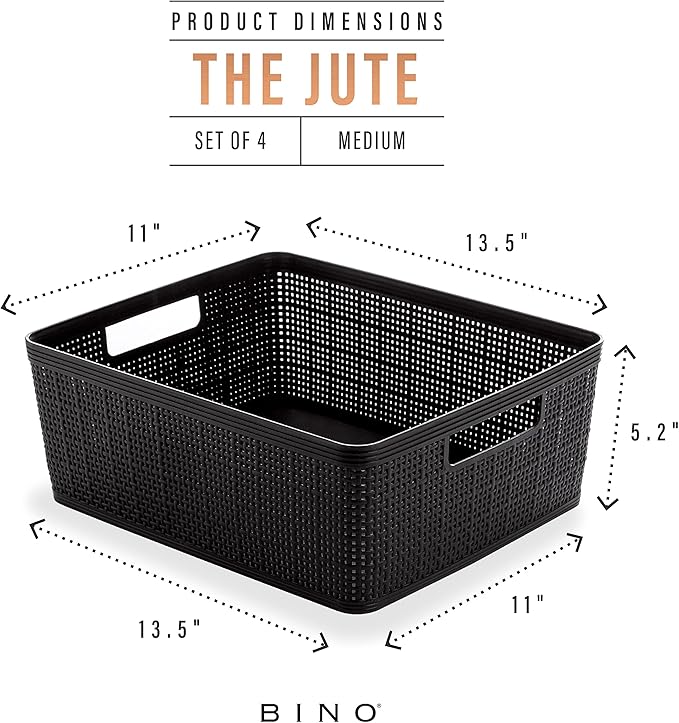 BINO | Woven Plastic Basket | Medium, Space - Image 3