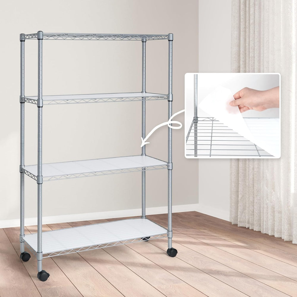 CAPHAUS NSF Adjustable Shelves Metal Wire Shelving Unit w/Liners, Kitchen Sto...