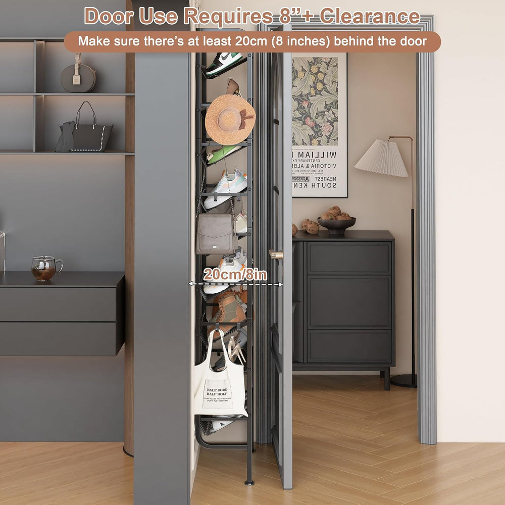 UMDONX 9-Tier Freestanding Shoe Rack – Holds 18 Pairs of Shoes
