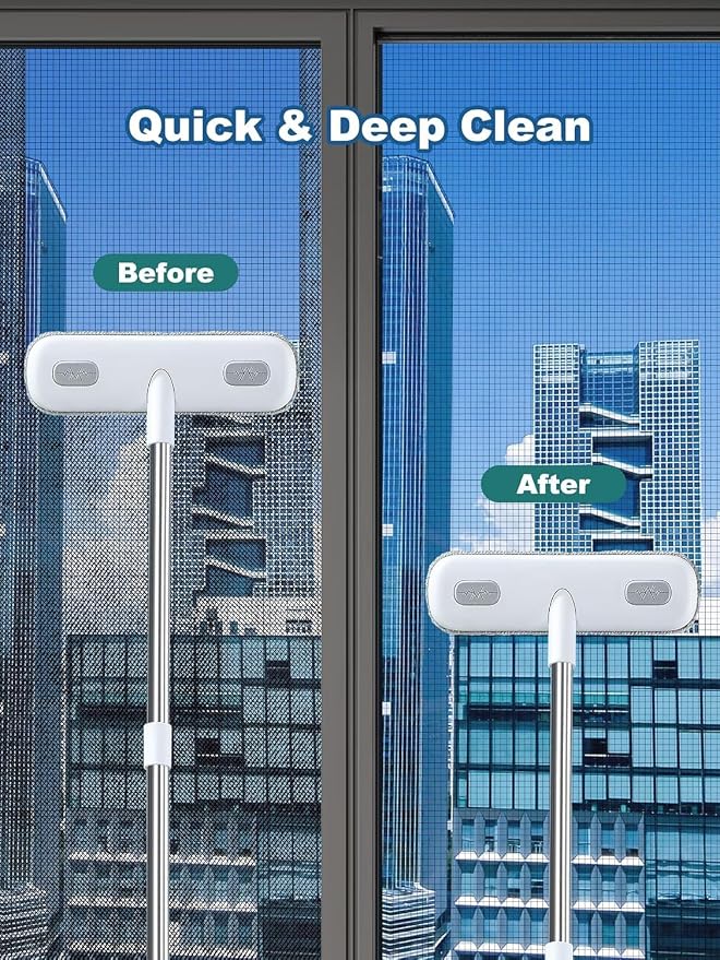 IMHO Cleaning Brush for Window Screen, Screen Cleaner Tool, 2 in 1 Mesh Screen - Image 9