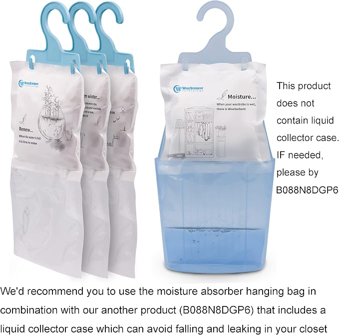 12 Pack Moisture Absorber Refill Hanging Bags, Moisture Absorber Packets - Image 3