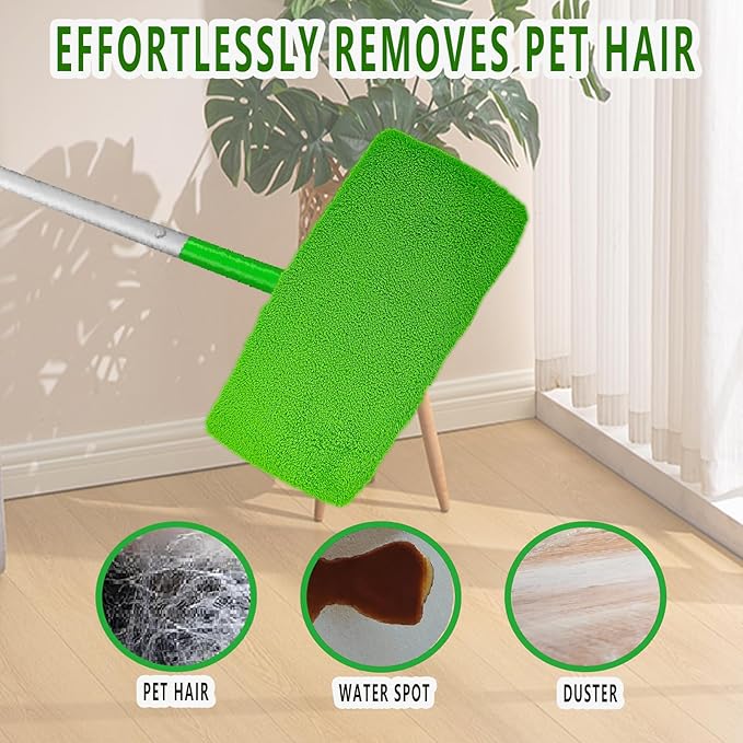 8PCS Reusable Microfiber Mop Pads Washable Wet Pads Compatible - Image 4