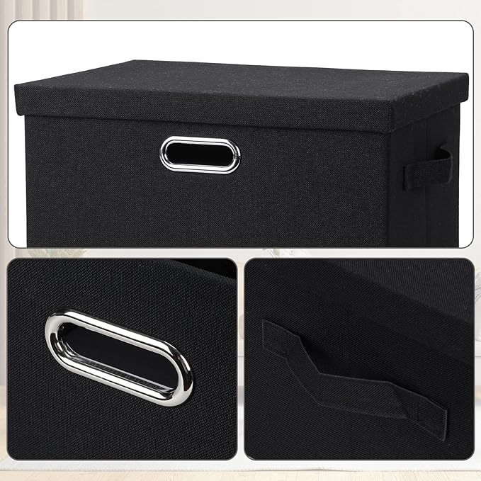 Large 17" 36 Quart Collapsible Stackable Storage Bins - Image 6