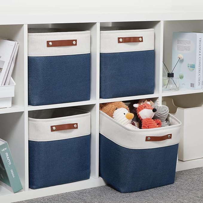 DULLEMELO Foldable Storage Cubes 12 x 12 Organizer Bins, Canvas Storage Bins - Image 3