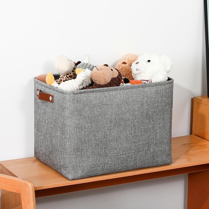 DULLEMELO Large Storage Baskets, 3 Pack Foldable Storage Baskets Bins - Image 4