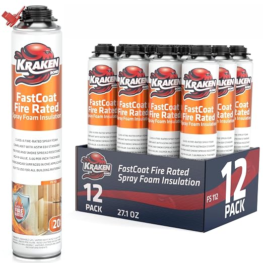 Kraken Bond Fastcoat Fire Rated Spray Foam Insulation Kit Closed Cell in a Can by KRAKENBOND