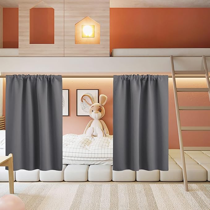 RYB HOME Short Curtains for Living Room Blackout Portable Blinds Shades for by RYBHOME