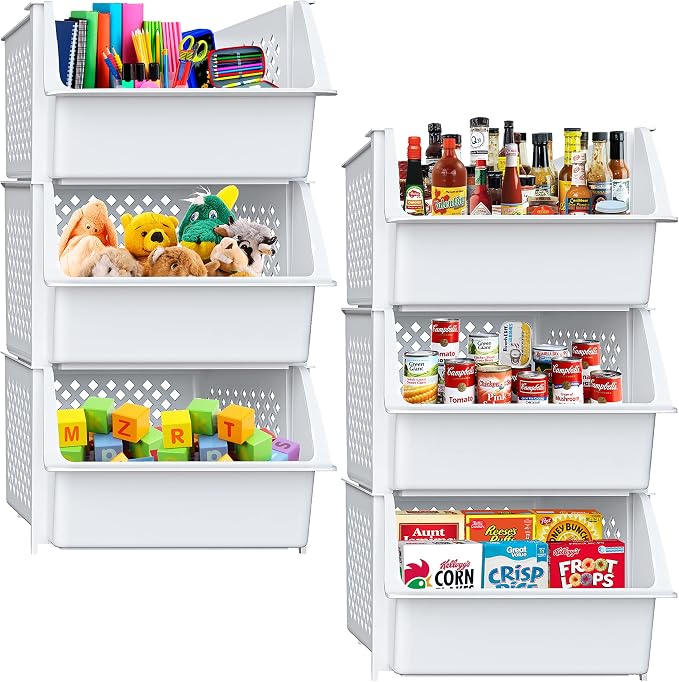 TidyFriend Plastic Stackable Bins by Skywin