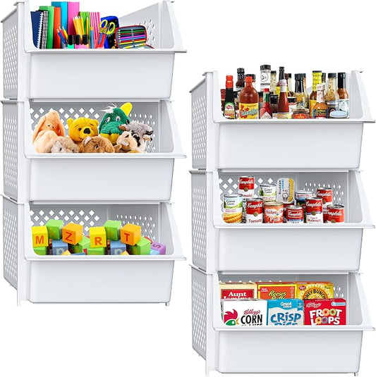 TidyFriend Plastic Stackable Bins by Skywin