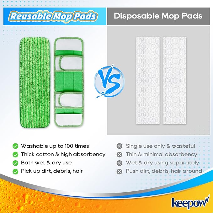 KEEPOW XL Wet Pads Refills for Swiffer XL, Wet Mopping Cloths for Swiffer XL Mop - Image 7