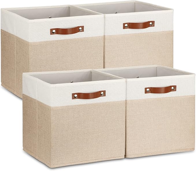 Temary Cube Storage Bins 13 Inch Fabric Storage Cubes Storage Baskets by TEMARY