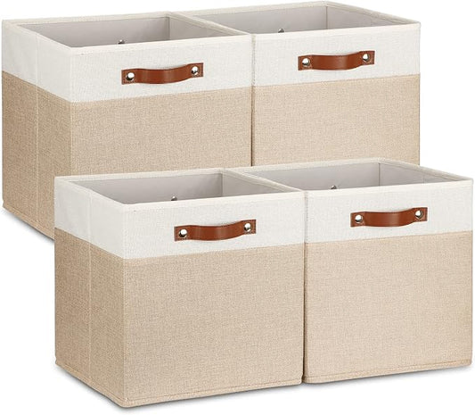 Temary Cube Storage Bins 13 Inch Fabric Storage Cubes Storage Baskets by TEMARY