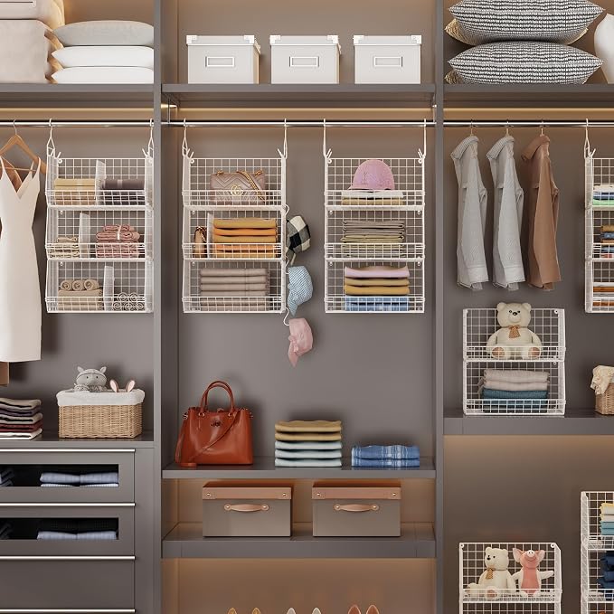 3 Tier Extra Large Closet Hanging Shelves - Image 8