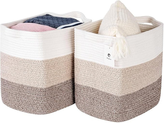 Medium and Large Woven Basket//With Handle, Used - Image 2
