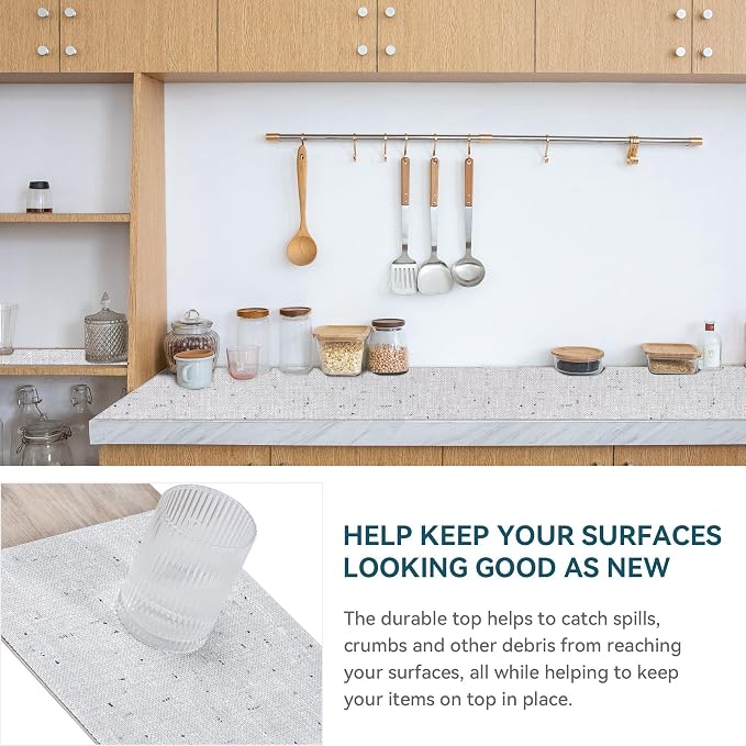 Shelf Liner 18" W x 96" L Cabinet Liners Non Adhesive, Drawer Liners Non Slip - Image 3