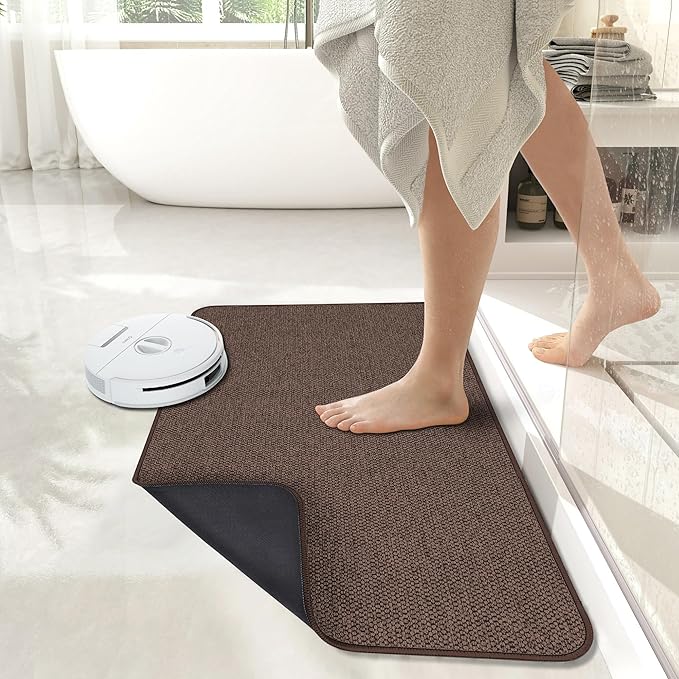 Bath Mat, Ultra Thin Bathroom Rugs, Rubber Bath Mats - Image 6