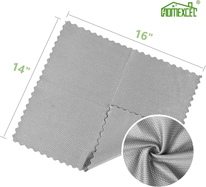 HOMEXCEL Grey Microfiber Glass Cleaning Cloths-6PK, Stainless Steel, Premium - Image 7