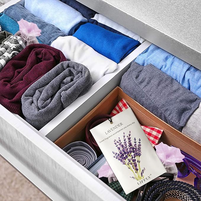 14 Packs Scented Sachets for Drawers and Closets Lavender, Sandalwood, Gardenia - Image 4