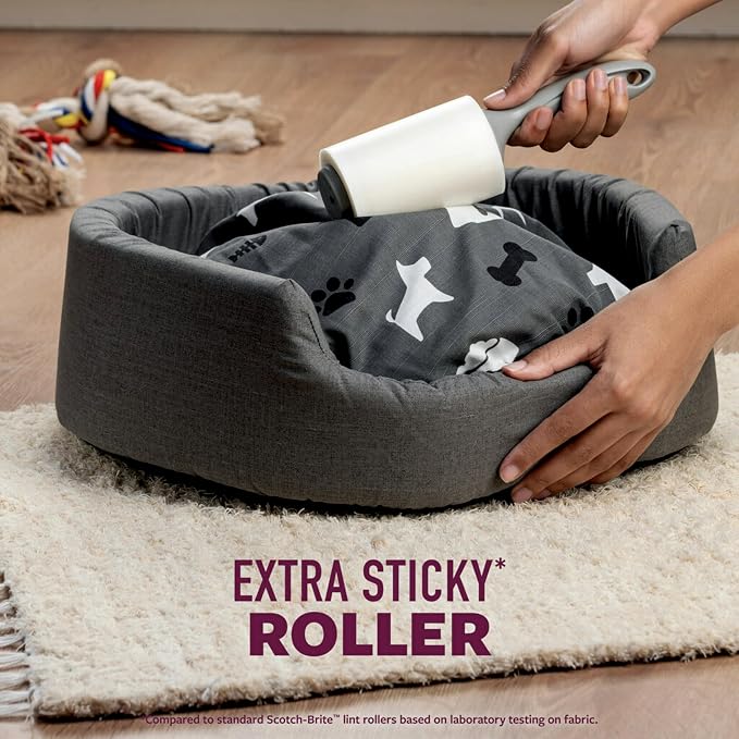 Scotch-Brite Pet Extra Sticky Hair Lint Roller 6 Rollers 600 Sheets - Image 5