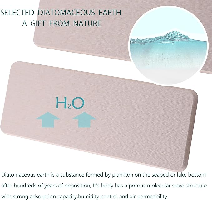 2 Pcs Water Absorbing Stone Trays, Kitchen/Bathroom Sink Soap Dish, Diatomite - Image 2