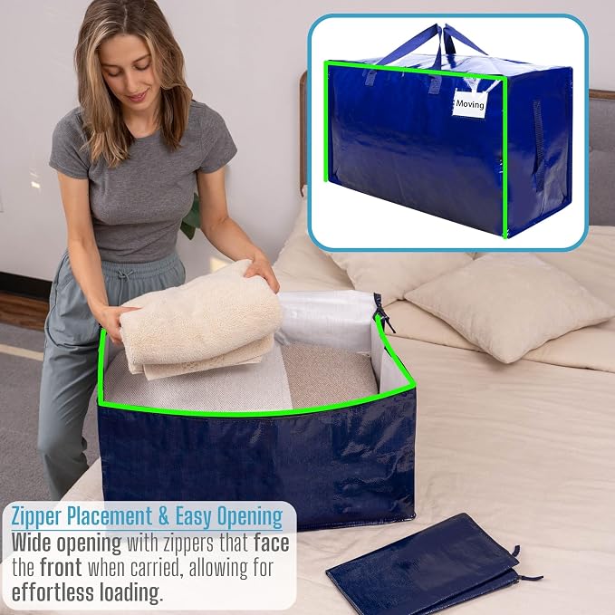VENO 2 Pack Moving and Storage Bags, Heavy Duty, Alternative to Moving Boxes - Image 2