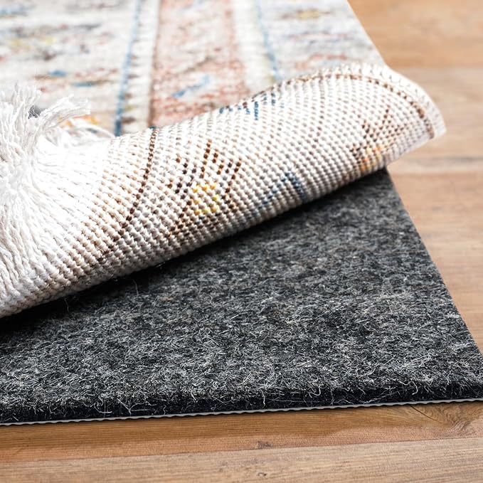BAGAIL Felt and Natural Rubber Backing Rug Pads 1/4” Thick, 2.5 x 9.5 Ft Non by BAGAILBASICS