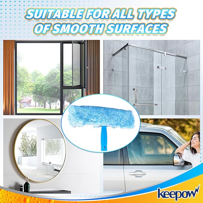 KEEPOW 10" Microfiber Window Scrubber Refill Replacement Compatible - Image 6