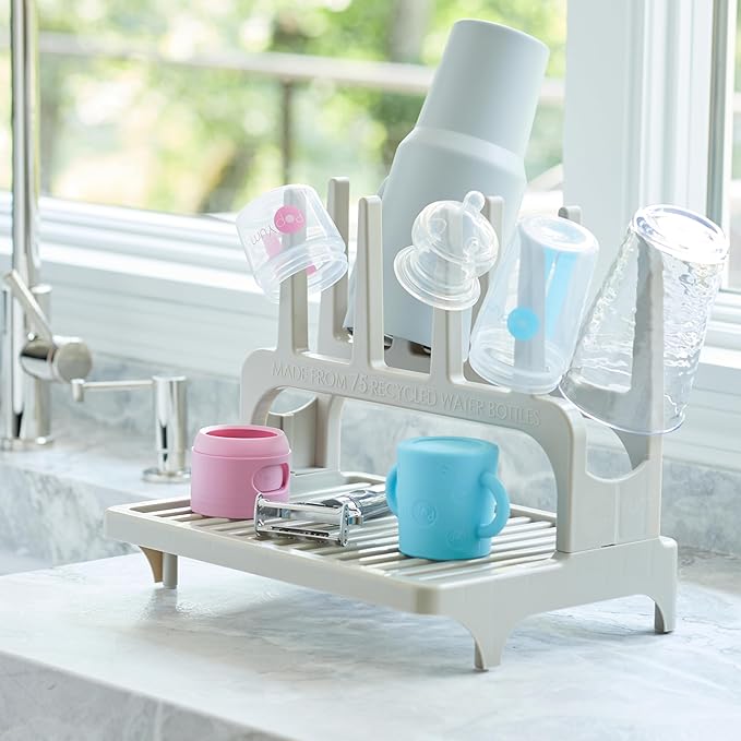 PopYum Seattle Gray Space Saving Drying Rack from 100% Recycled Bottles - Image 2