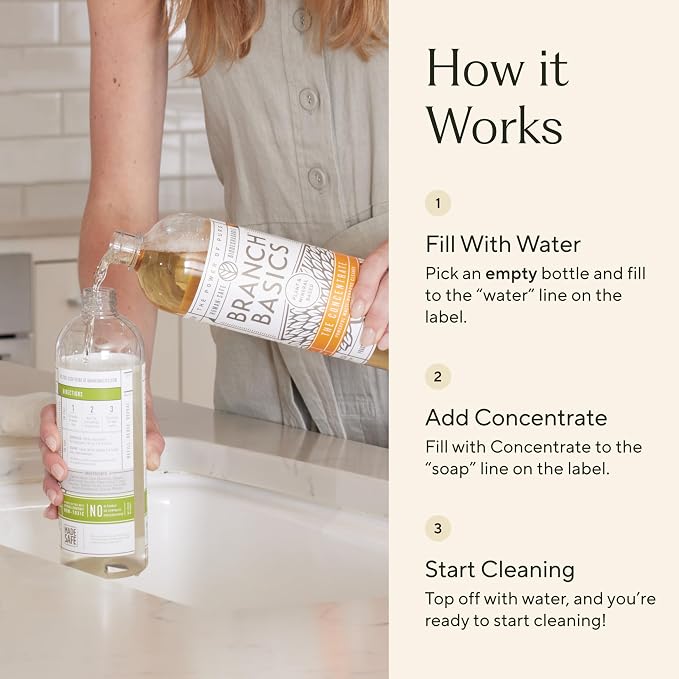 Branch Basics Cleaning Essentials Kit: All Purpose Spray, Glass Cleaner - Image 4