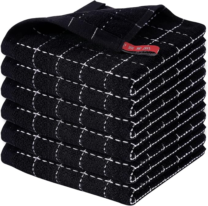 Homaxy 100% Cotton Terry Kitchen Dish Cloths, Ultra Soft and Absorbent Dish by Homaxy