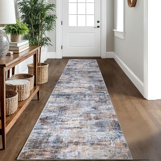 IOHOUZE Abstract Runner Rug 2x10 Ft Washable Runners by iOhouze