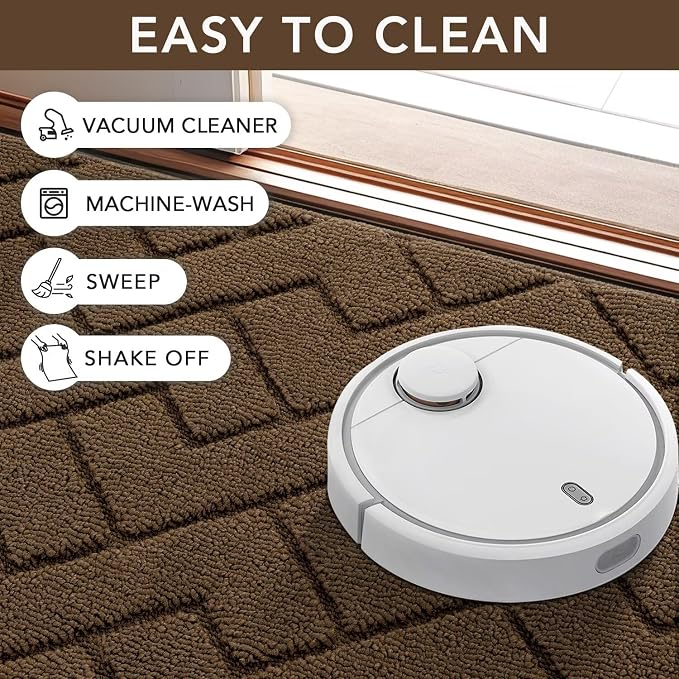 hicorfe Indoor Door Mat, Non Slip Door Mats, Absorbent Resist Dirt Entrance - Image 7